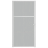 Vidaxl porte intérieure 102,5x201,5 cm blanc verre mat et aluminium 350583_1
