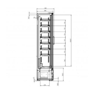 Vitrine verticale positive avec porte, conçu pour s'intégrer parfaitement dans les rayonnages des produits secs du magasin - multitiny plus iarp_1