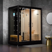 SAUNA DOUCHE HAMMAM BOREAL® SH180-D BLACK DROITE_1
