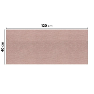 Tête-à-tête pliée en V intissé effet tissu chocolat 40x120cm - par 400_1
