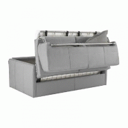 Canapé 3-4 places SUN convertible express - Matelas 16 cm - Tissu gris silver - Couchage 160x197 cm_1