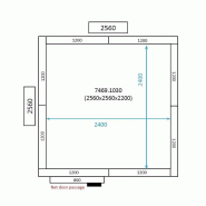 Chambre froide positive 2560x2560x2200 - 80mm Standard Line Combisteel_1