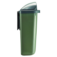 Corbeille murale Xerios Green - 50L en polypropylène recyclé avec verrouillage et décrochage intégral_1
