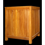 Jardinière urbaine en bois massif BABYLONE - Forme carrée ou rectangulaire - Hauteur 1350 mm_1