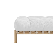 Lit futon Pace Bed en pin naturel - Couchage 180 x 200 cm - Design simple et confortable_1