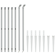 Vidaxl clôture à mailles losangées avec ancrage argenté 0,8x10 m 154016_1