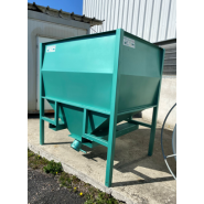 Conteneur cône déporté palettisable avec possibilité de rehaussage - Capacité 1800 L_1