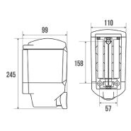 Distributeur de savon - Pellet ASC - 1000 ml, ABS blanc, compatible gels hydroalcooliques_1