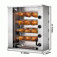 Mini rôtissoire à gaz - 4 broches - 12 poulets | GGM_1