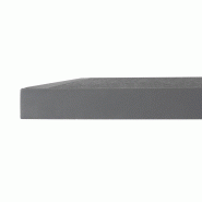 Plateau de table extérieur carré en verre trempé noir brossé bord gris 700 mm | Bolero - DZ873_1