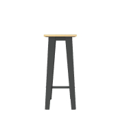 Tabouret Haut Selim en Robinier et pieds fonte_1