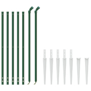 Vidaxl clôture en treillis métallique et piquet d'ancrage vert 1x10m 154113_1