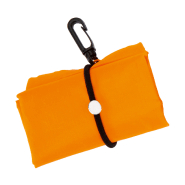 Sac shopping pliable - Polyester 190T - avec mousqueton en plastique - couleur orange_1