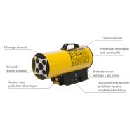 Générateur d'air chaud à gaz Master BLP 17 M DC - 10 à 16 kW - Fonctionnement sur batterie ou secteur_1