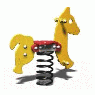 Jeu à ressort cheval - cbr01pe - Crea Equipements - Âge 2 à 6 ans - 950x950x350 mm_1