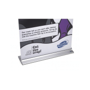 Roll up professionnel - 85x200cm - roll-pro-silver - finition haut de gamme avec base neutre et mât télescopique_1