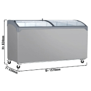 Congélateur coffre vitré avec roulettes 1,57 mètre_1