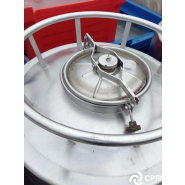 Container IBC/GRV inox rond 1000 L - armature tubulaire - INOX 316 - 196 kg_1