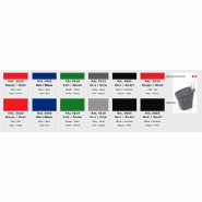 Panier couleur 56 litres à roulettes - Noir foncé RAL 9005, Rouge signalisation RAL 3020, 2_1