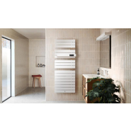 Sèche-serviettes connecté Allure 4 500W Blanc brillant/Chêne Mat à gauche - Thermor - 483289_1