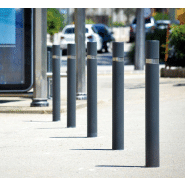 Borne Hospitalet - H214 - Mobilier Urbain en acier zingué avec anneau inoxydable_1