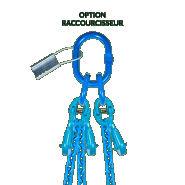 Élingue chaîne de levage 3 et 4 brins en acier grade 100 - REF : 23150Y - Capacité 2,20t à 84t - Certifiée CE_1