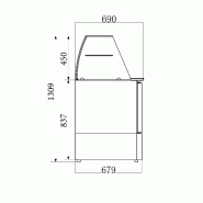Saladette réfrigérée avec verre 2 portes l900mm 7950.0400 COMBISTEEL_1