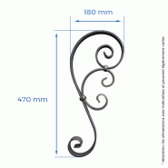 Volute H.470 x L.180 mm - plat 20 x 6mm_1