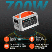 INFINITY Station d'énergie 700W + Panneau solaire 120W_1