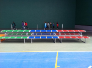 Tribune amovible T-Flex G3 - pourvue de roues sur l'arrière - structure métallique et sièges G3_1