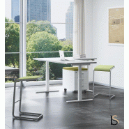 Bureau d'angle électrique réglable en hauteur - Quadrifoglio - Non, Oui, 180, Blanc_2