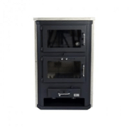 Charleville - Poêle à bois en pierre de Champagne avec four intégré - GF Flam - 17 kW_1