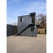 Conteneur de bureau modèle MODULHAUS - Solution modulaire haut de gamme avec excellente isolation et flexibilité maximale_1
