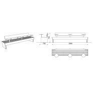 Lbq150-30 - banc connecté avec table intégrée - mmcité 1 a.S. - hauteur 795 mm_1