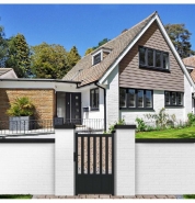 Portillon aluminium Lyon - modèle Portilyon100160G - design chic et couleur gris anthracite_1