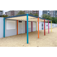 Préau couvert sur mesure pour établissement scolaire, bâtiment modulaire ou extérieur abrité - Fabrication SITI EUROPE depuis 25 ans_1