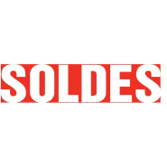 Affiche Soldes 172x40 cm - Rouge - Papier - Blanc_1