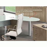 Bureau de direction en verre X time avec retour  - Quadrifoglio. - 239, Droite_1