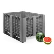 Caisse-palette monobloc étanche en plastique - 120 x 100 cm - Hauteur 90 cm - Capacité 800 litres - Modèle CaissPal Embalogik_1