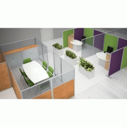 Cloison acoustique 6493 - tissu tendu sur mousse de mélamine non feu M1 et panneau central MDF_1