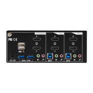 Commutateur KVM - 2 ports - Double écran, HDMI 2.0, 4K 60Hz, Hub USB 3.0, audio_1