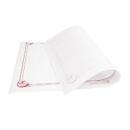 Set de table papier blanc motif Maxim bordeaux 31x43cm - par 2000_1