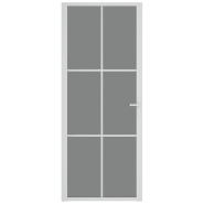 Vidaxl porte intérieure 83x201,5 cm blanc verre esg et aluminium 350589_1