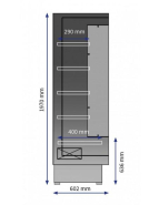 Vitrine murale - Inox - Produits laitiers, Fromage, Charcuterie - Référence: BARI P60/088 IGL_1
