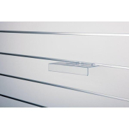 Tablette L25xP10cm avec porte-étiquette 38mm - épaisseur 2,8mm - pour fond rainuré - polystyrène injecté - transparent_1