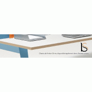 Bureau bench 4 personnes Pigreco - Martex. - Blanc, 320, Titane_2