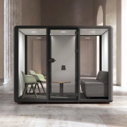 Cabine acoustique 6 personnes domus xl - MOBEL LINEA - gris anthracite , gris_1