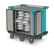 Chariot Distributeur de repas en multi-portions -  Assiettes pour maison de retraite - faible encombrement et grande capacité - COMPACTSERV_1