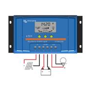 Régulateur solaire PWM 10A 48V avec écran LCD et ports USB - Victron BlueSolar_1