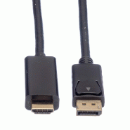 Roline câble displayport dp - uhdtv, m/m, noir, 2 m_1